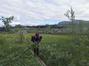 Die Njunjeshütten - die letzten Hütten vor Kvikkjokk, der Endstation des Padjelantaleden